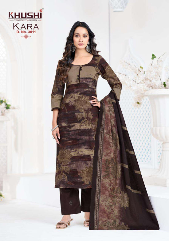 Khushi Fashion Kara Vol 3 Cotton Kurti Pant Dupatta Set