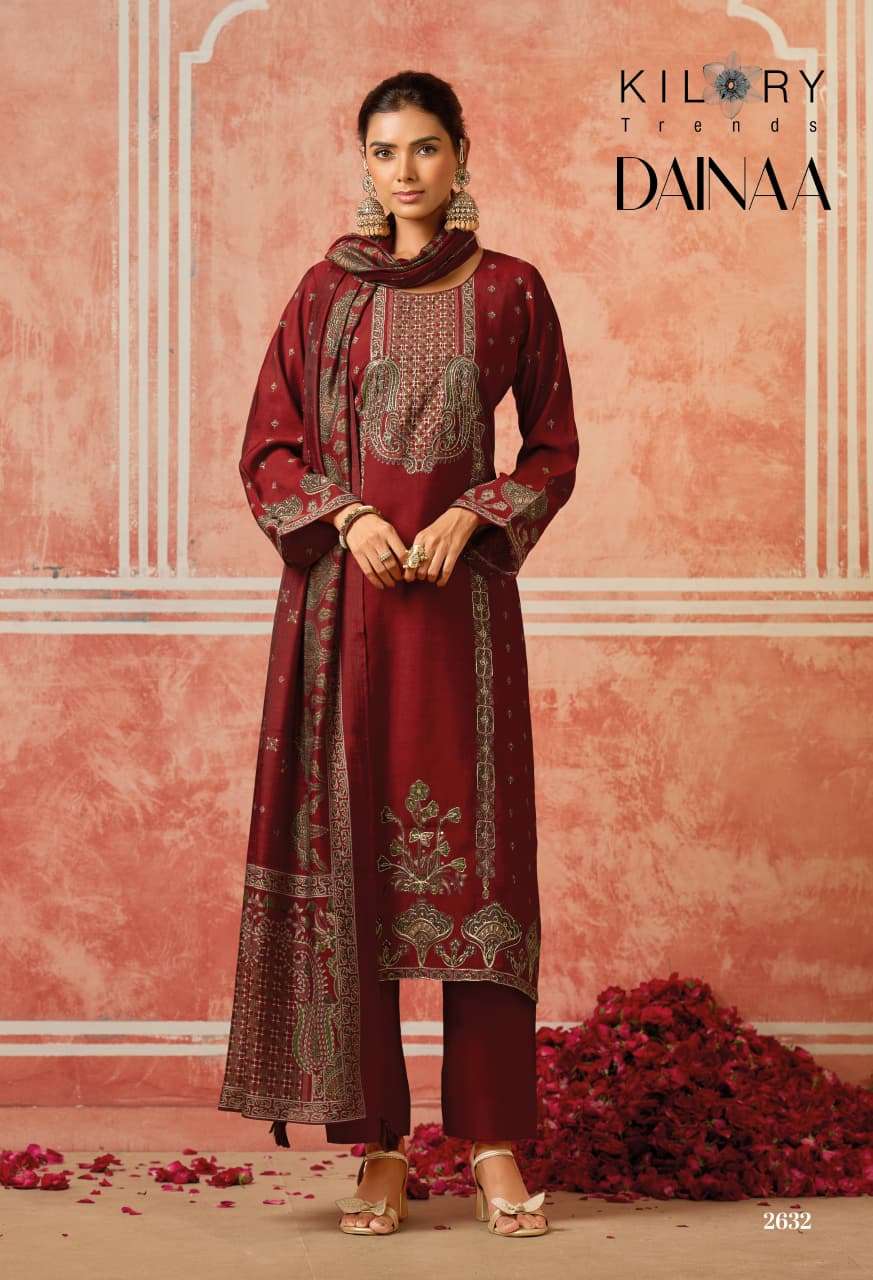 Kilory Dainaa Pure Muslin Dress Material - Amrah Wholesale