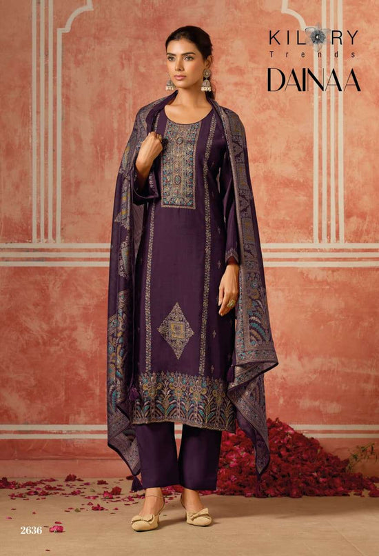 Kilory Dainaa Pure Muslin Dress Material - Amrah Wholesale