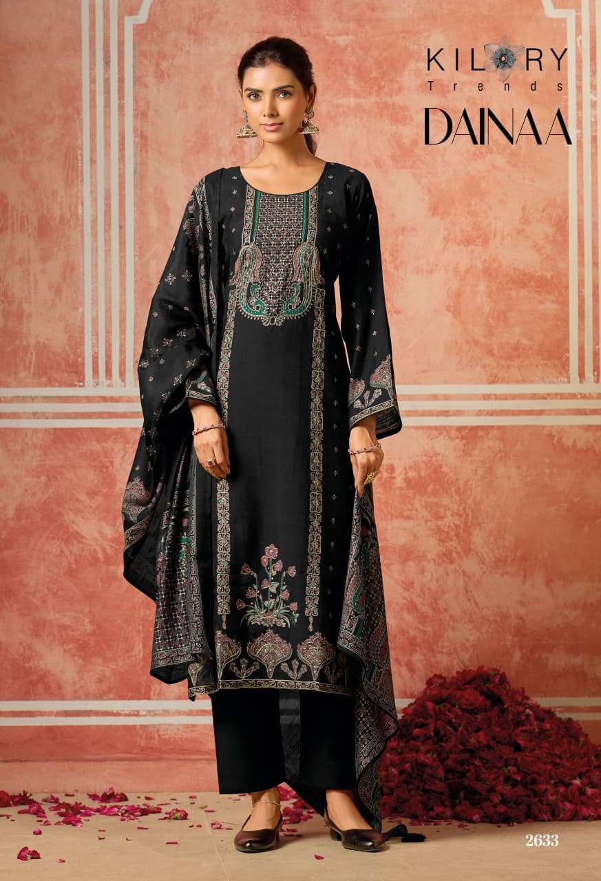 Kilory Dainaa Pure Muslin Dress Material - Amrah Wholesale