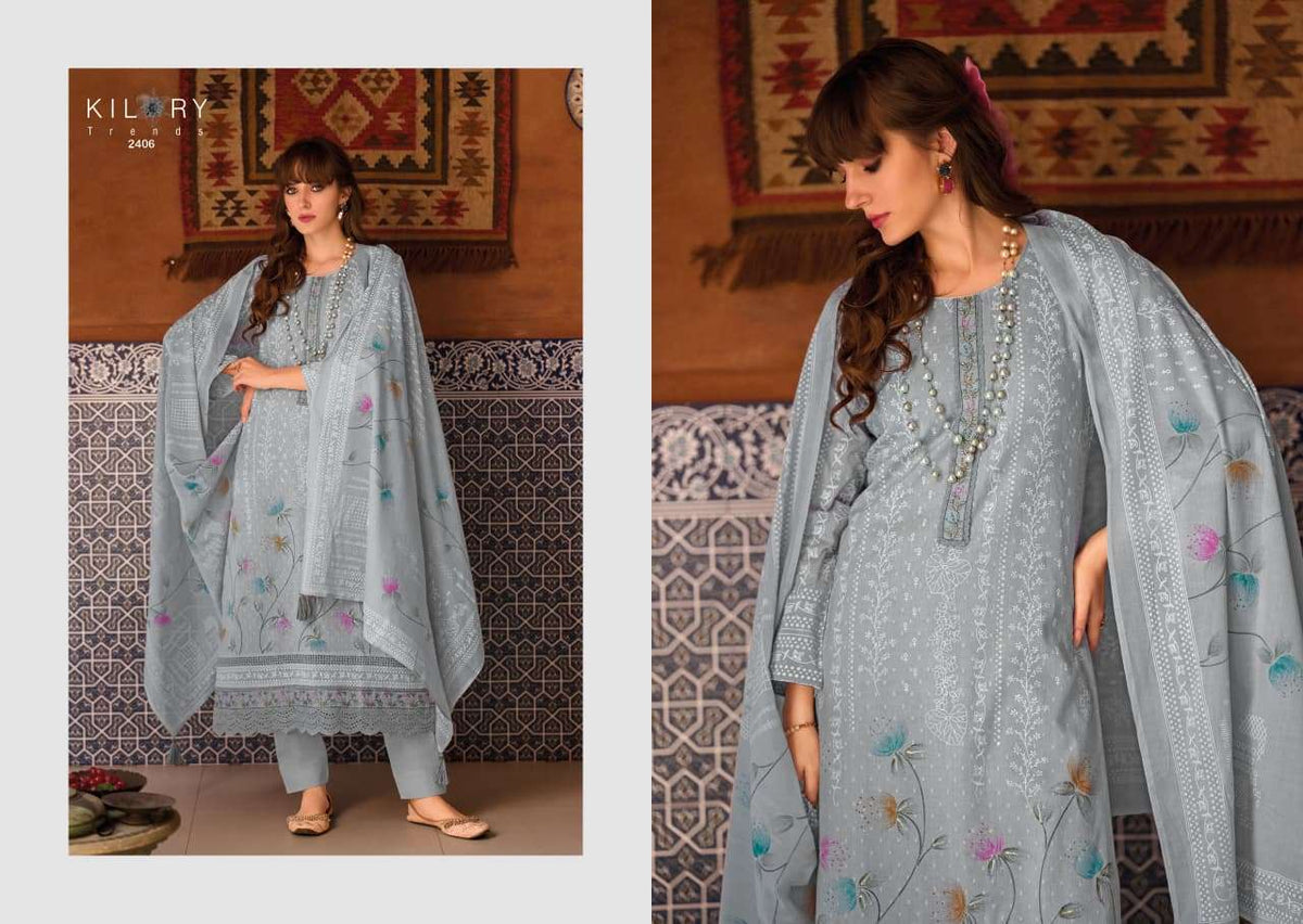 Kilory Elahen Cotton Khadi Digital Printed Dress Material - Amrah Wholesale
