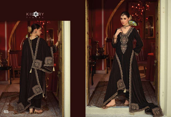 Kilory Gulrukh Designer Work Pure Velvet Suit Catalog