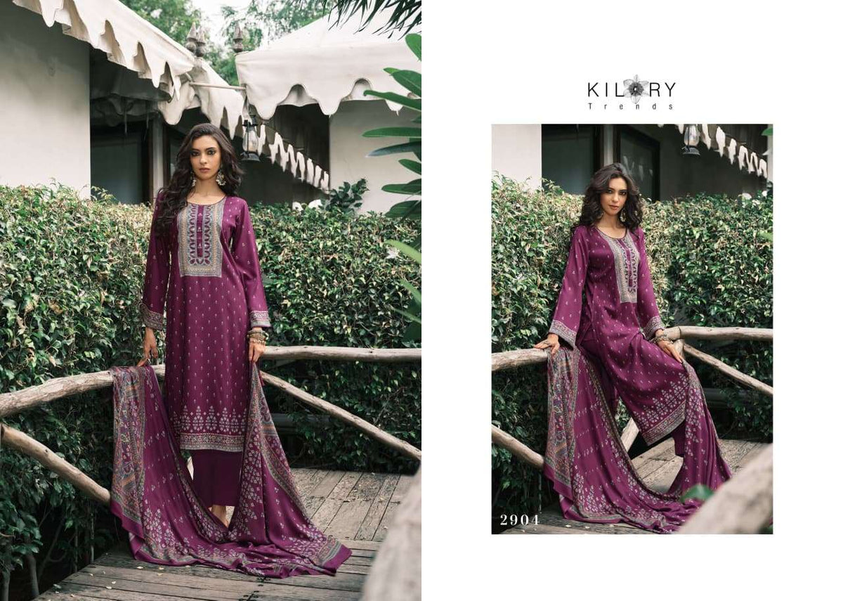 Kilory Iktara Pure Viscose Pashmina Unstitched Dress Material