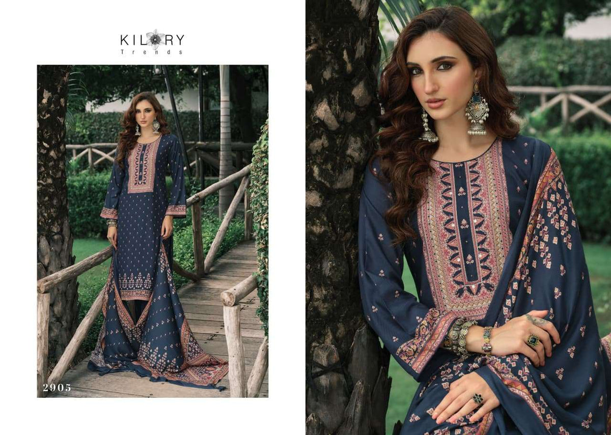 Kilory Iktara Pure Viscose Pashmina Unstitched Dress Material