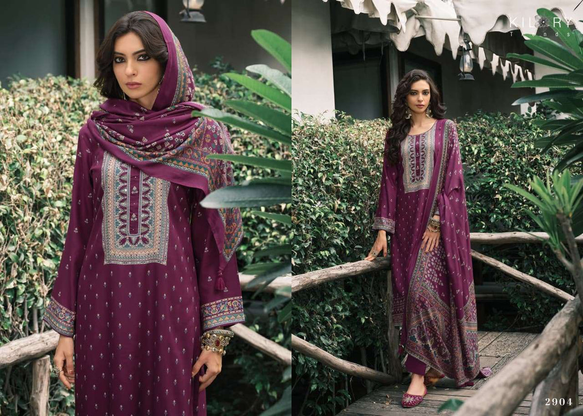 Kilory Iktara Pure Viscose Pashmina Unstitched Dress Material
