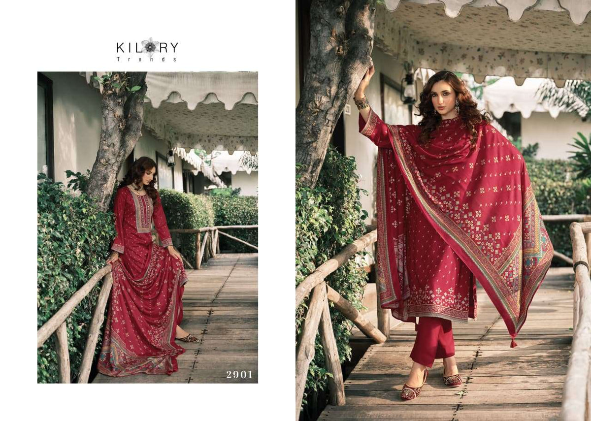 Kilory Iktara Pure Viscose Pashmina Unstitched Dress Material
