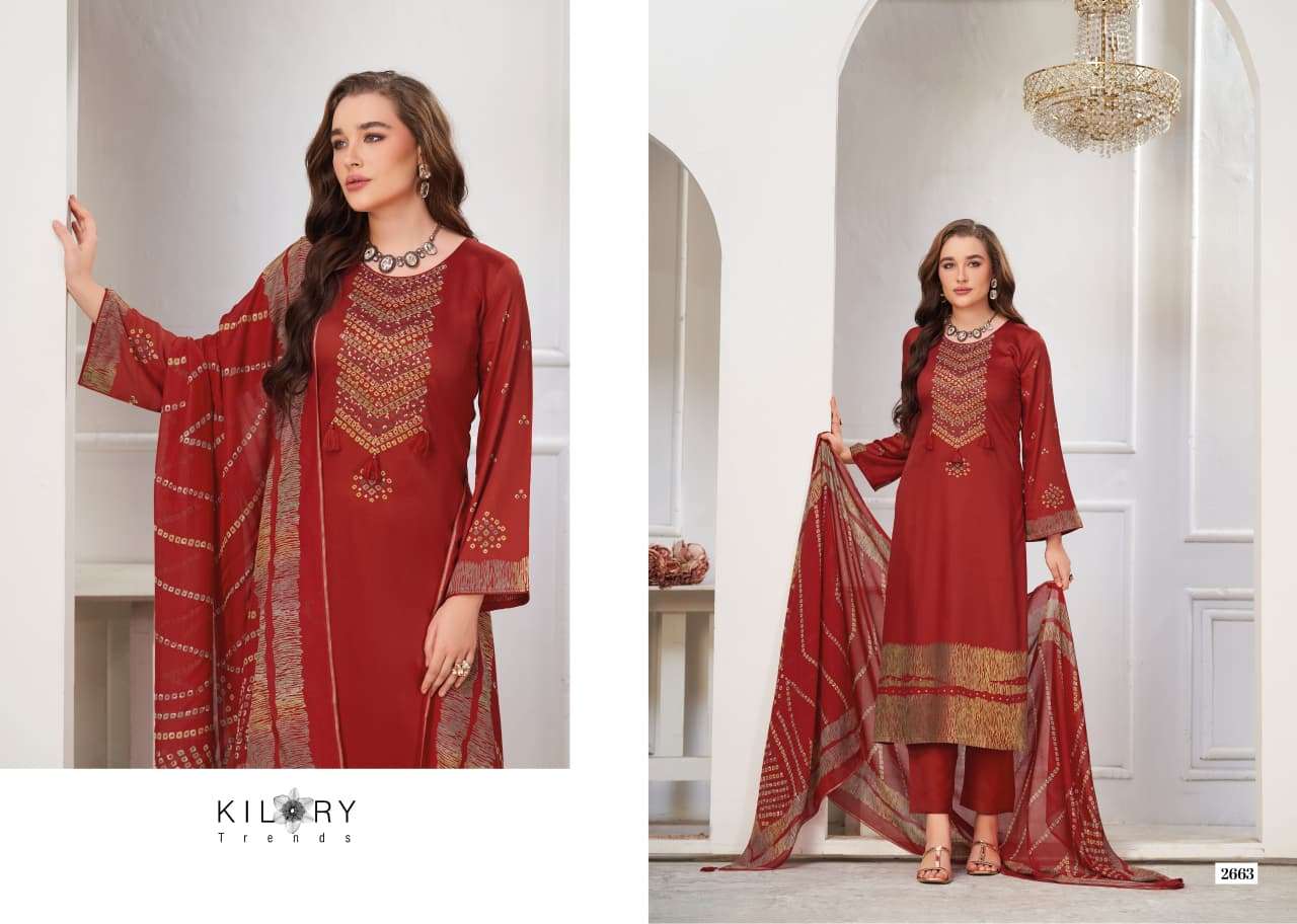 Kilory Juggni Pure Gajji Silk Designer Dress Material