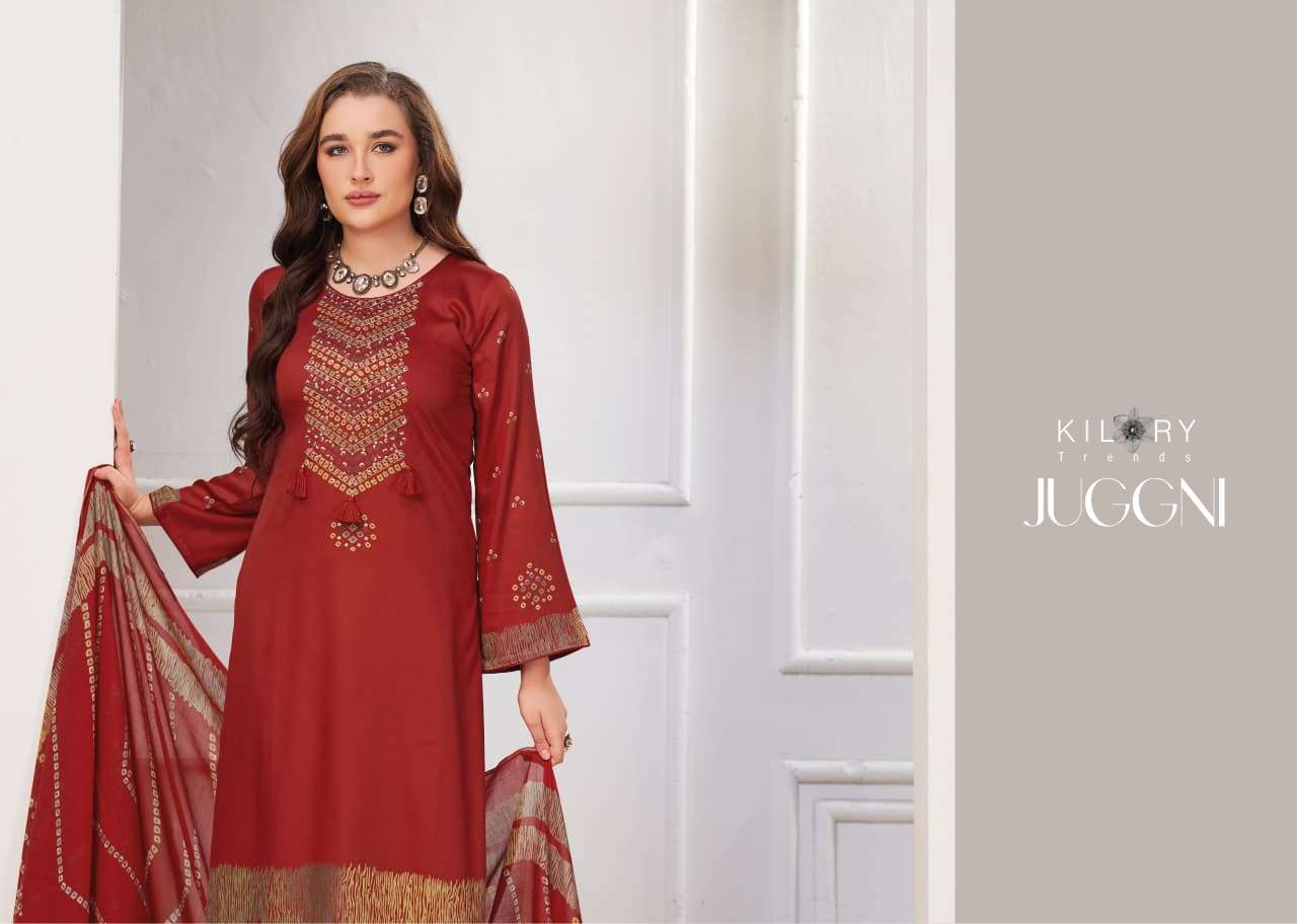 Kilory Juggni Pure Gajji Silk Designer Dress Material