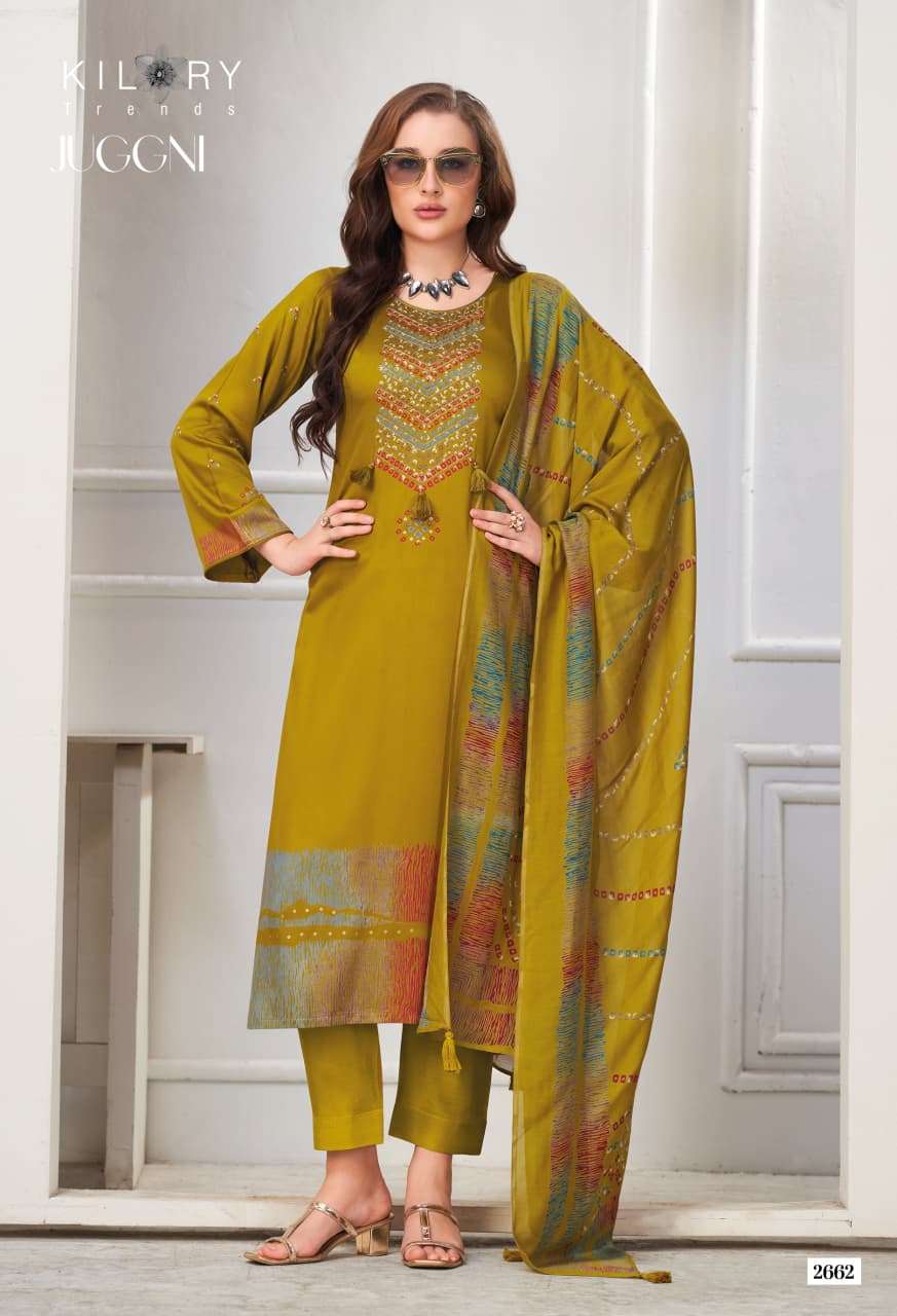 Kilory Juggni Pure Gajji Silk Designer Dress Material