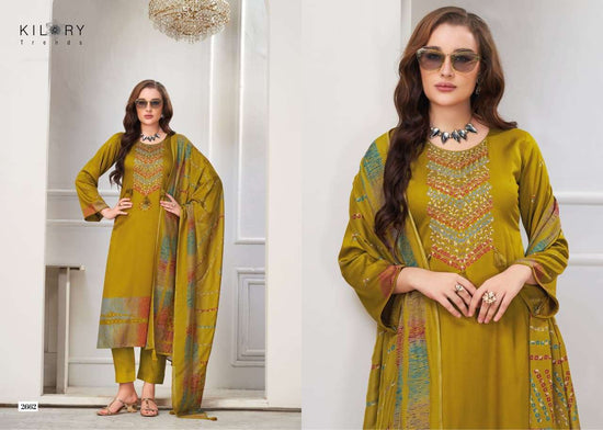 Kilory Juggni Pure Gajji Silk Designer Dress Material