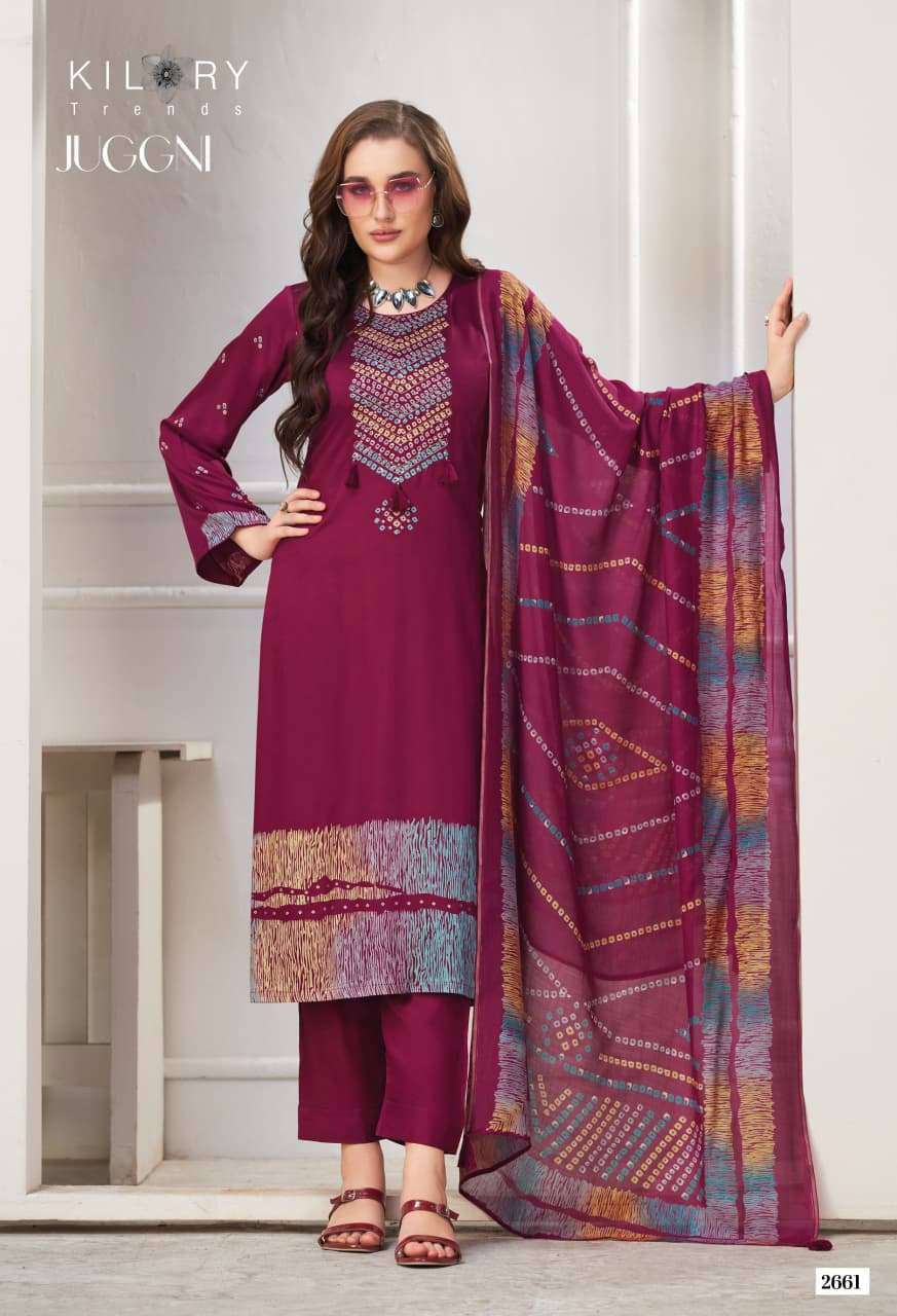 Kilory Juggni Pure Gajji Silk Designer Dress Material