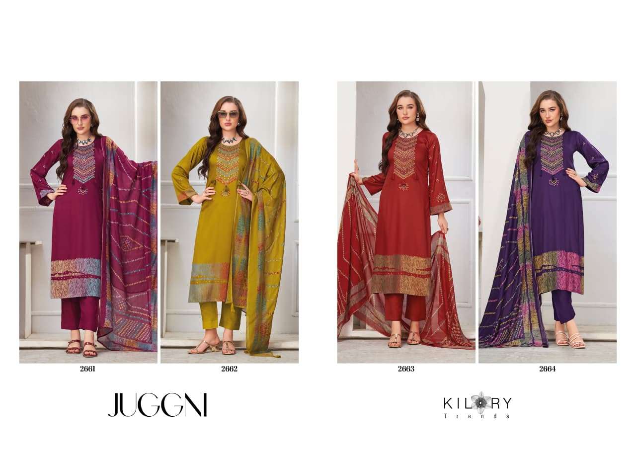Kilory Juggni Pure Gajji Silk Designer Dress Material