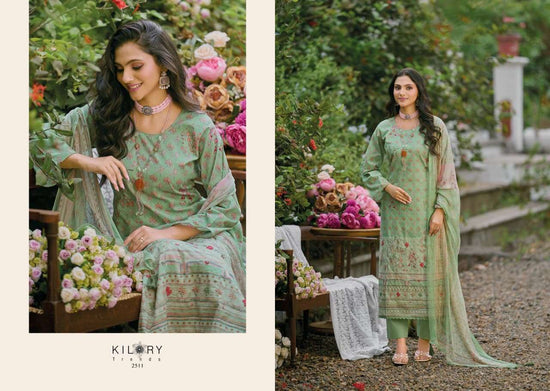 Kilory Lumora Pure Lawn Cotton Dress Material Unstitched Salwar Suit - Amrah Wholesale