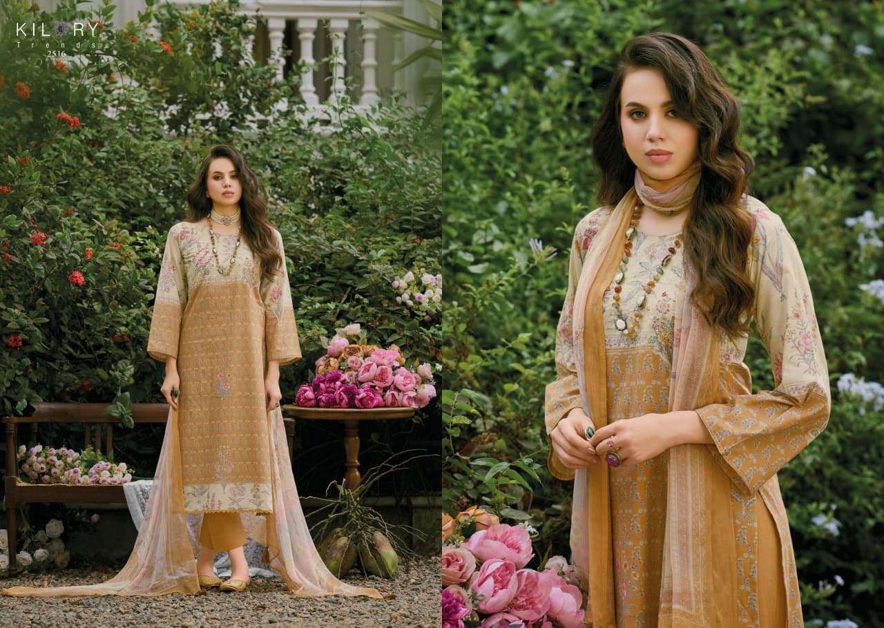 Kilory Lumora Pure Lawn Cotton Dress Material Unstitched Salwar Suit - Amrah Wholesale