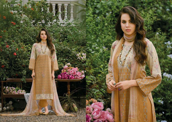 Kilory Lumora Pure Lawn Cotton Dress Material Unstitched Salwar Suit - Amrah Wholesale