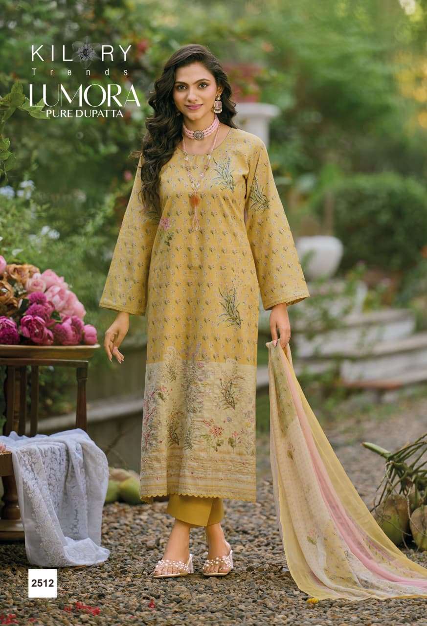 Kilory Lumora Pure Lawn Cotton Dress Material Unstitched Salwar Suit - Amrah Wholesale
