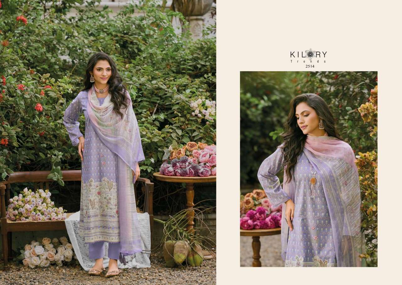 Kilory Lumora Pure Lawn Cotton Dress Material Unstitched Salwar Suit - Amrah Wholesale