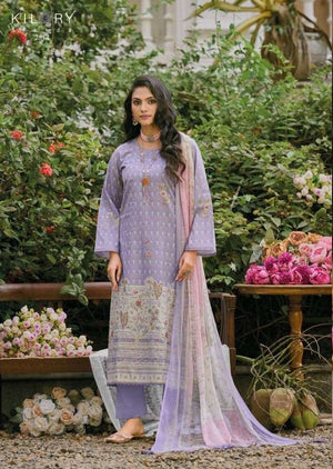 Kilory Lumora Pure Lawn Cotton Dress Material Unstitched Salwar Suit - Amrah Wholesale