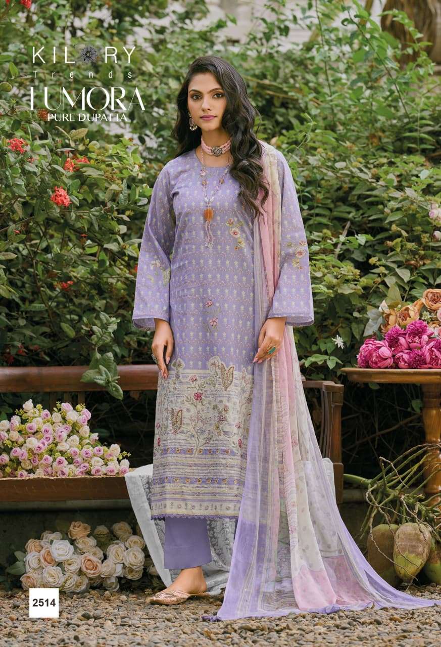Kilory Lumora Pure Lawn Cotton Dress Material Unstitched Salwar Suit - Amrah Wholesale