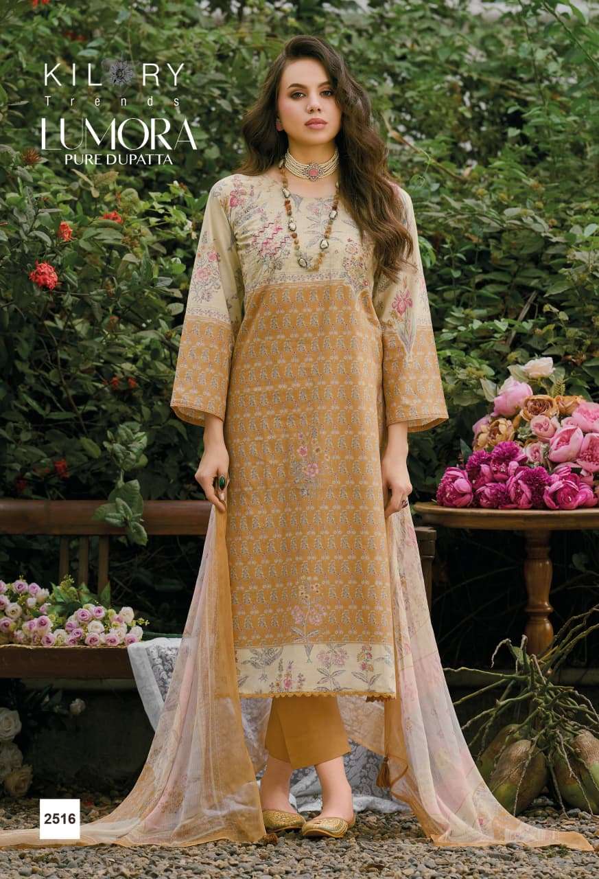 Kilory Lumora Pure Lawn Cotton Dress Material Unstitched Salwar Suit - Amrah Wholesale