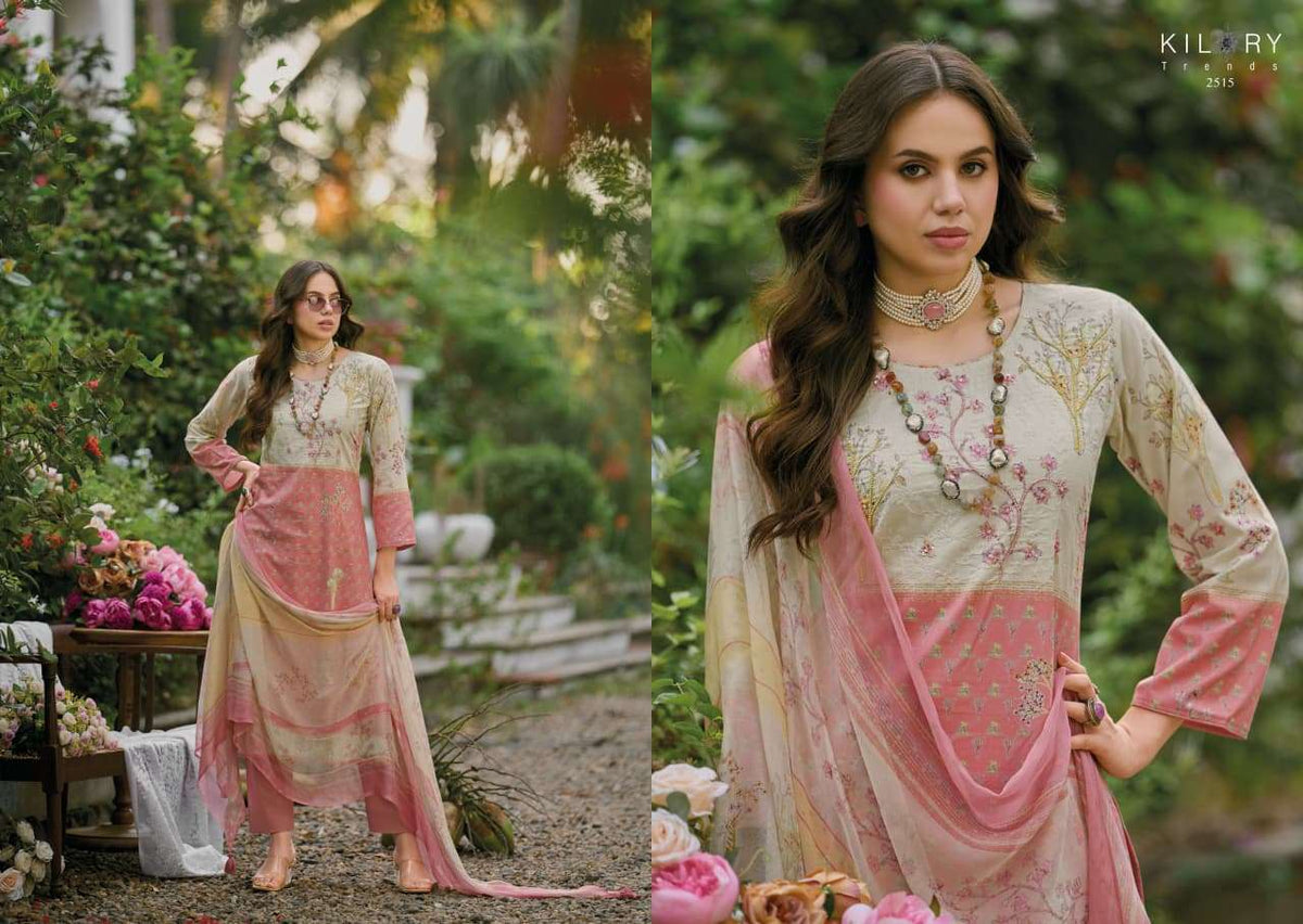 Kilory Lumora Pure Lawn Cotton Dress Material Unstitched Salwar Suit - Amrah Wholesale
