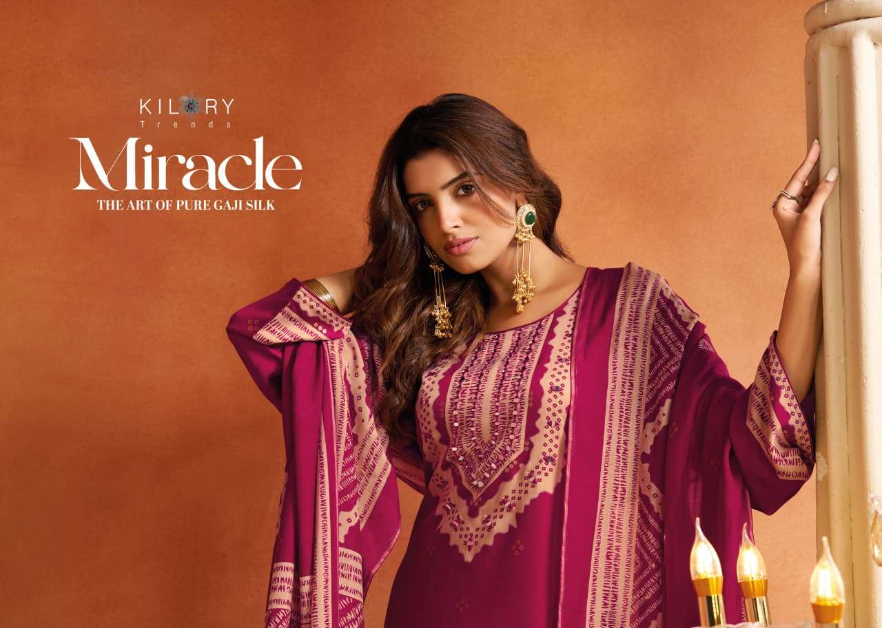 Kilory Miracle Pure Gajji Silk Dress Material
