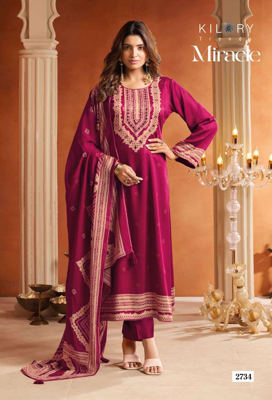 Kilory Miracle Pure Gajji Silk Dress Material