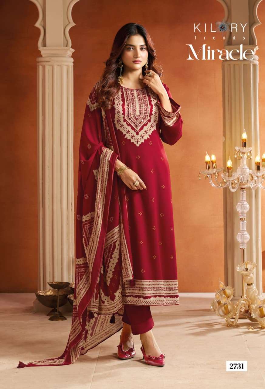 Kilory Miracle Pure Gajji Silk Dress Material