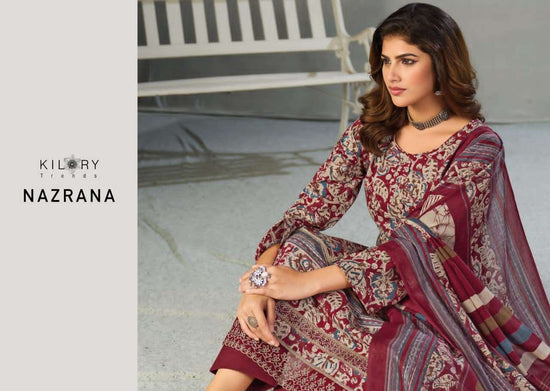 Kilory Nazrana Lawn Cotton Dress Material Wholesale - Amrah Wholesale