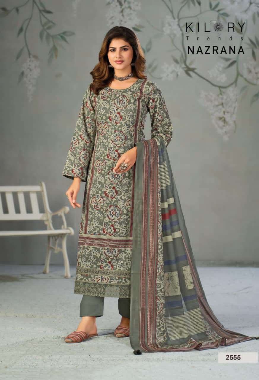 Kilory Nazrana Lawn Cotton Dress Material Wholesale - Amrah Wholesale