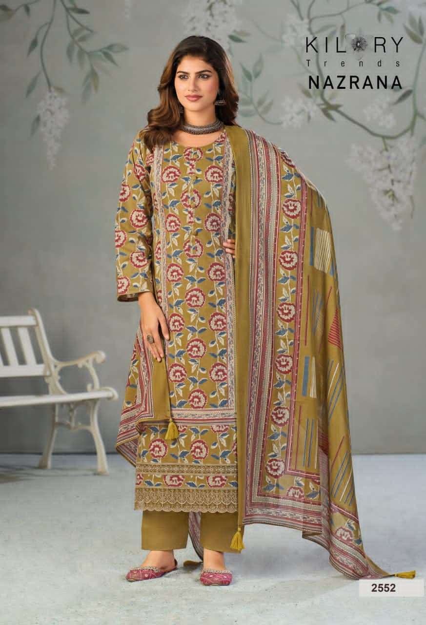 Kilory Nazrana Lawn Cotton Dress Material Wholesale - Amrah Wholesale