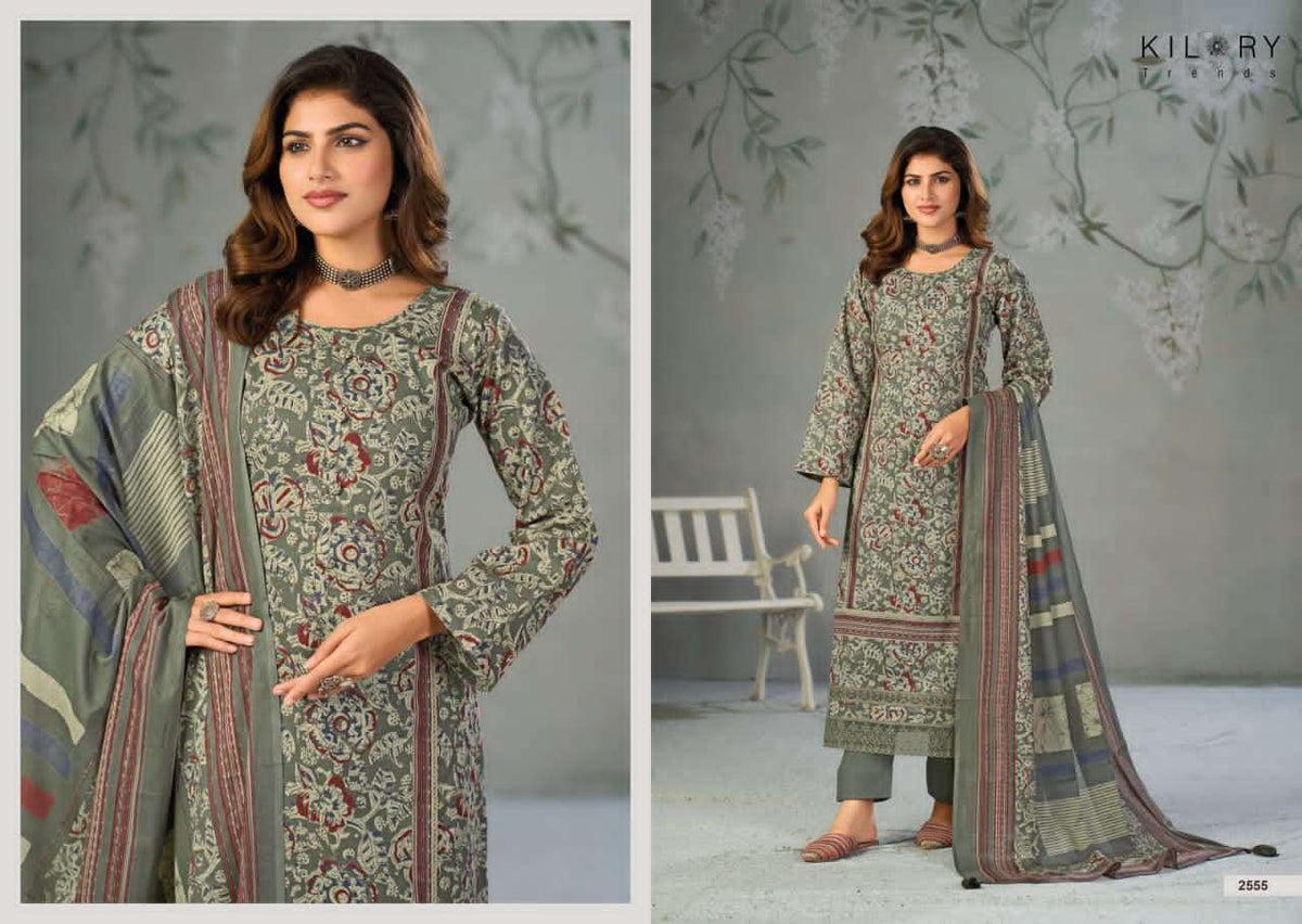 Kilory Nazrana Lawn Cotton Dress Material Wholesale - Amrah Wholesale