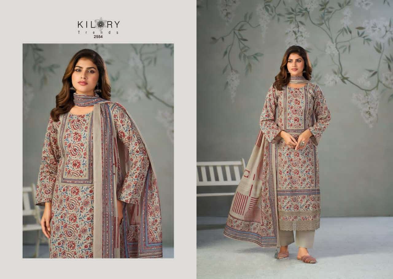 Kilory Nazrana Lawn Cotton Dress Material Wholesale - Amrah Wholesale
