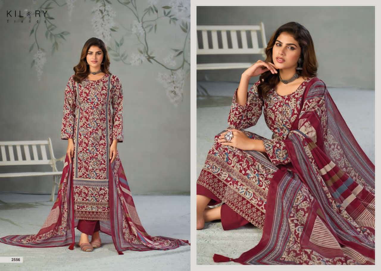 Kilory Nazrana Lawn Cotton Dress Material Wholesale - Amrah Wholesale