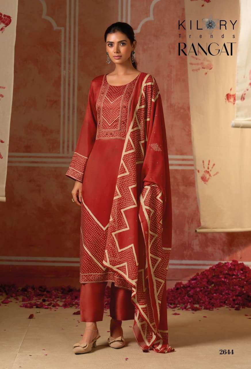 Kilory Rangat Pure Gajji Silk Dress Material