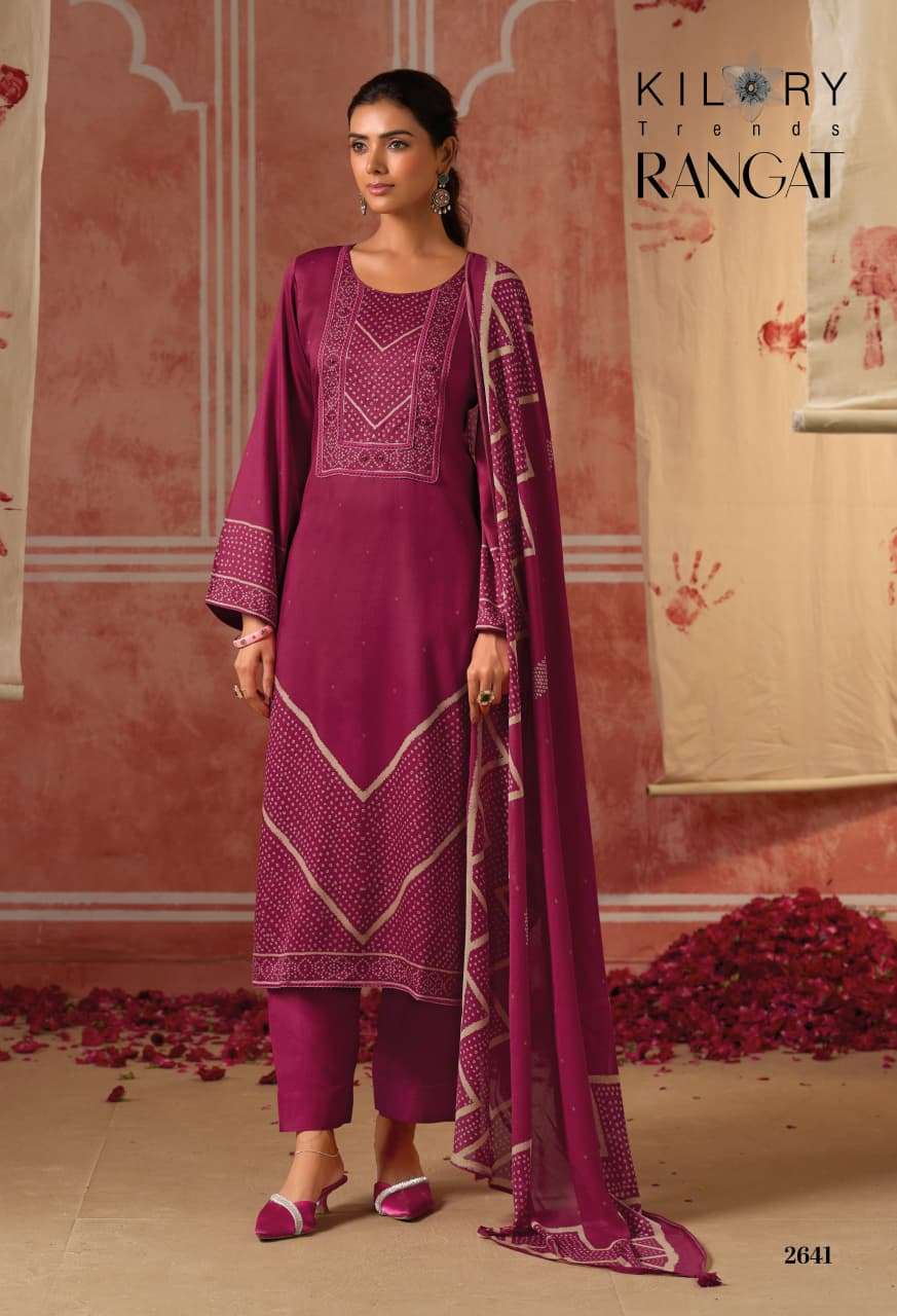 Kilory Rangat Pure Gajji Silk Dress Material