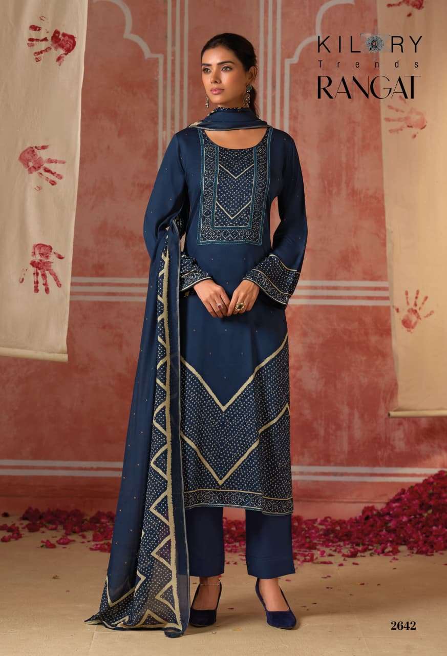 Kilory Rangat Pure Gajji Silk Dress Material