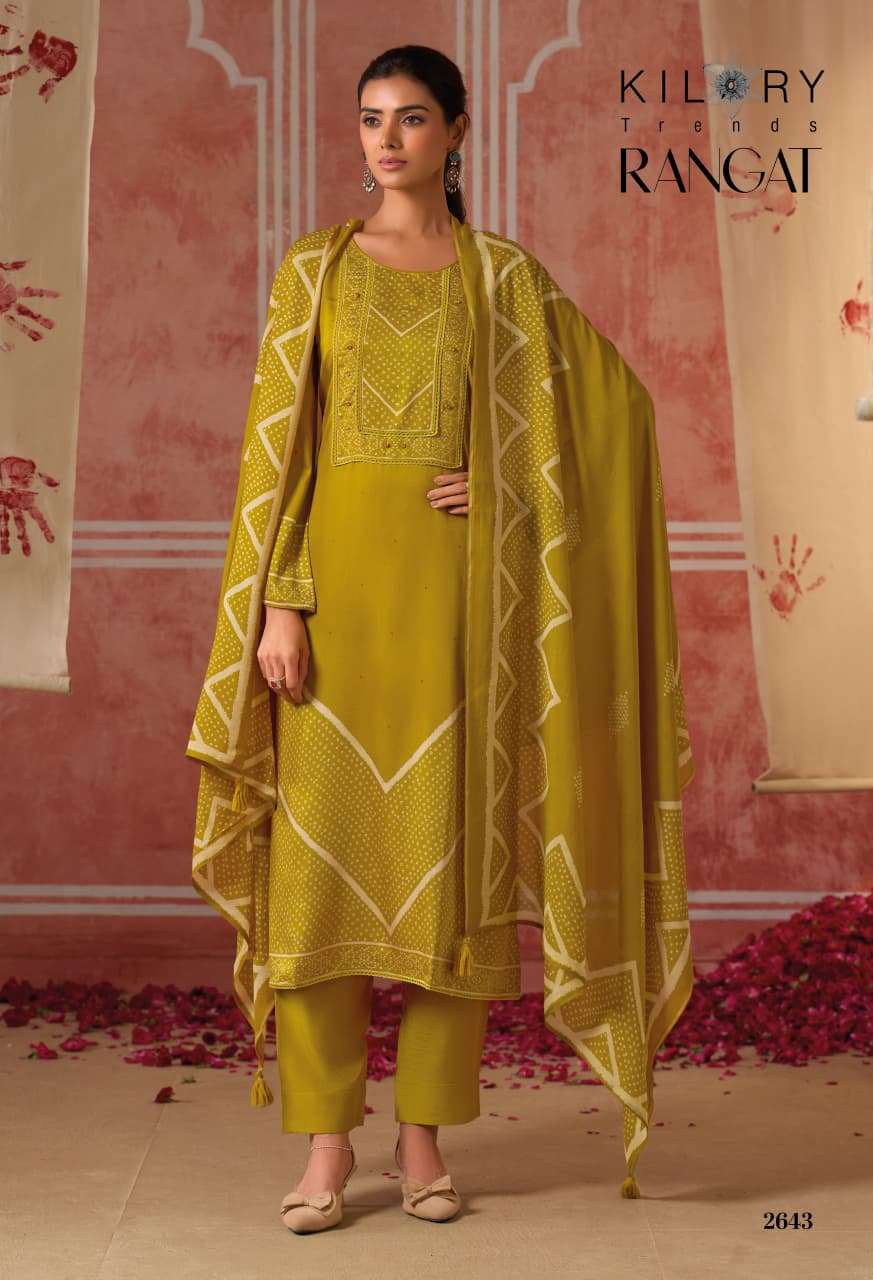 Kilory Rangat Pure Gajji Silk Dress Material