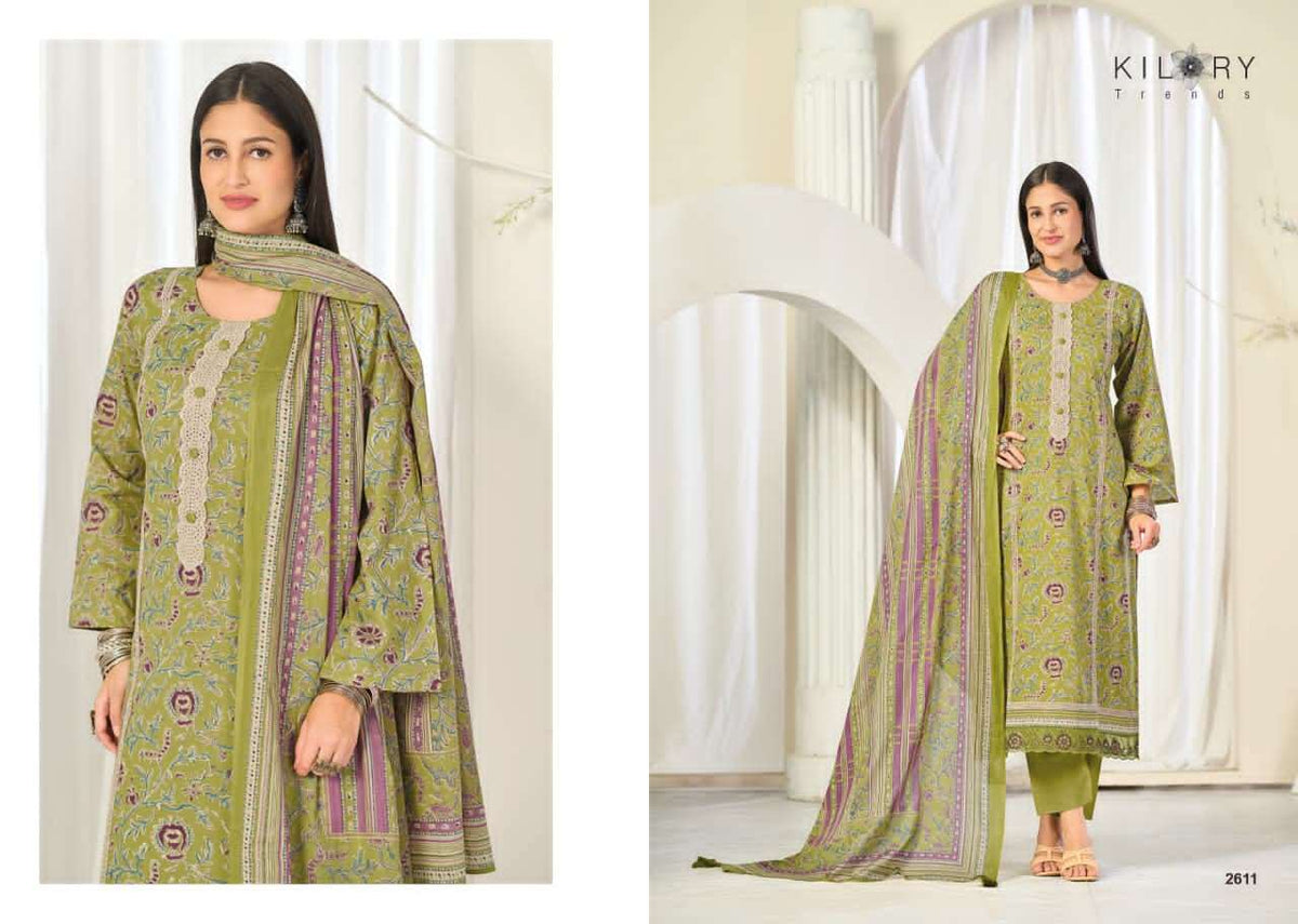 Kilory Sajni Pure Lawn Cotton Dress Material - Amrah Wholesale