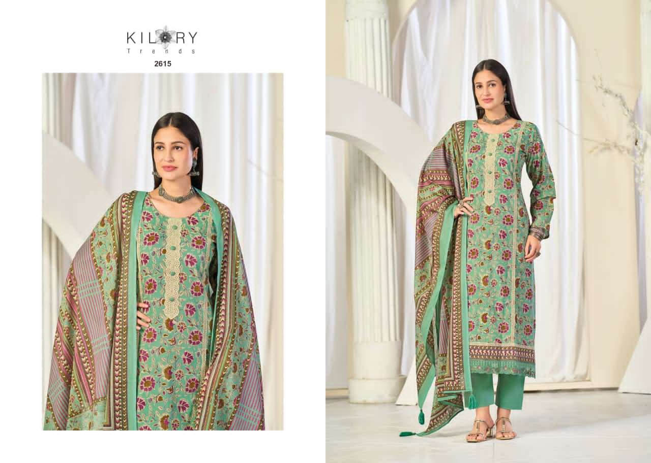 Kilory Sajni Pure Lawn Cotton Dress Material - Amrah Wholesale