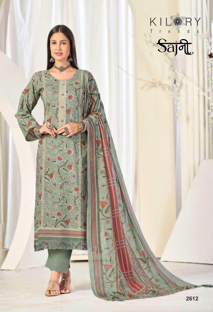 Kilory Sajni Pure Lawn Cotton Dress Material - Amrah Wholesale