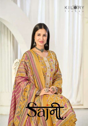 Kilory Sajni Pure Lawn Cotton Dress Material - Amrah Wholesale