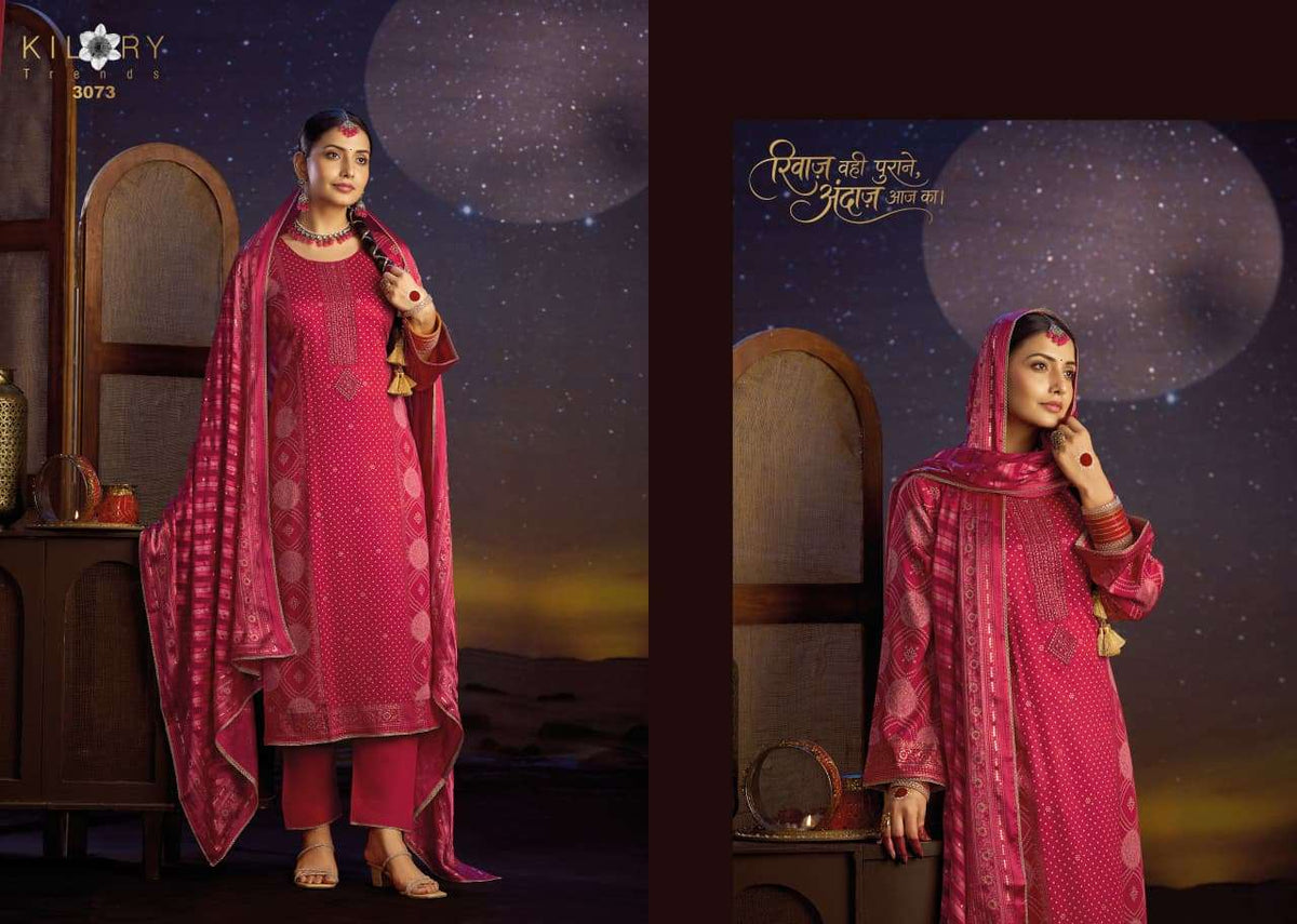 Kilory Shrungar Pure Gajji Silk Dress Material