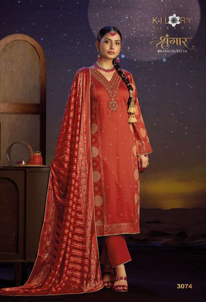 Kilory Shrungar Pure Gajji Silk Dress Material