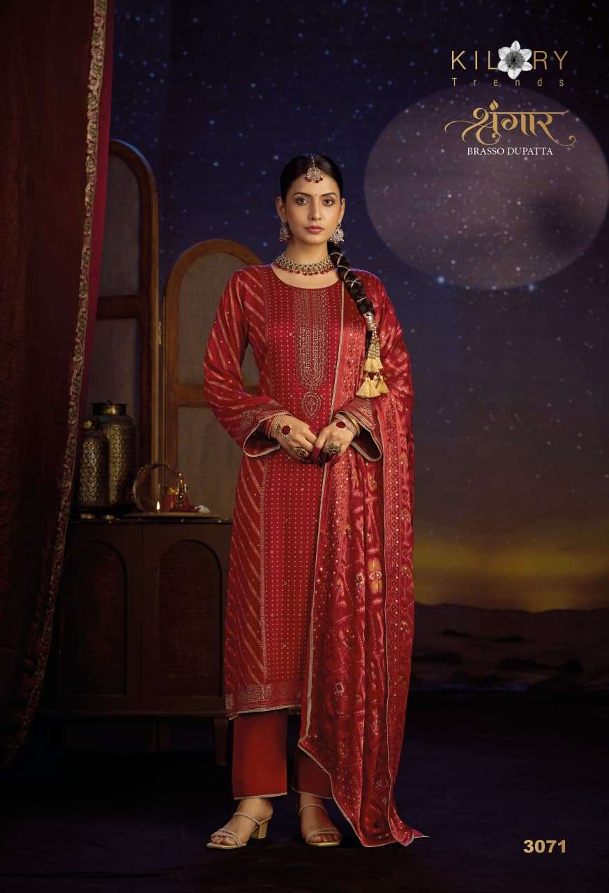 Kilory Shrungar Pure Gajji Silk Dress Material