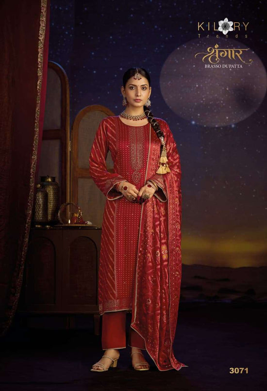 Kilory Shrungar Pure Gajji Silk Dress Material