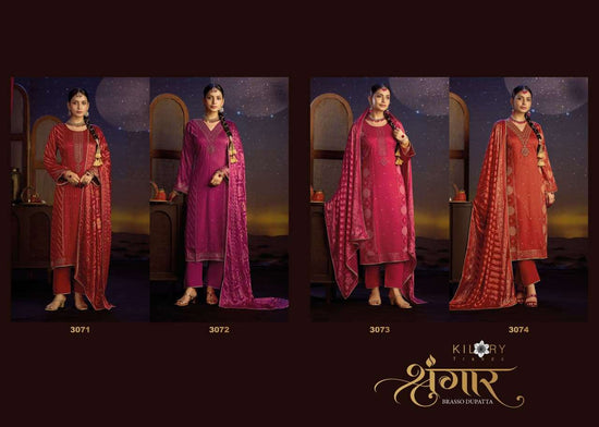 Kilory Shrungar Pure Gajji Silk Dress Material