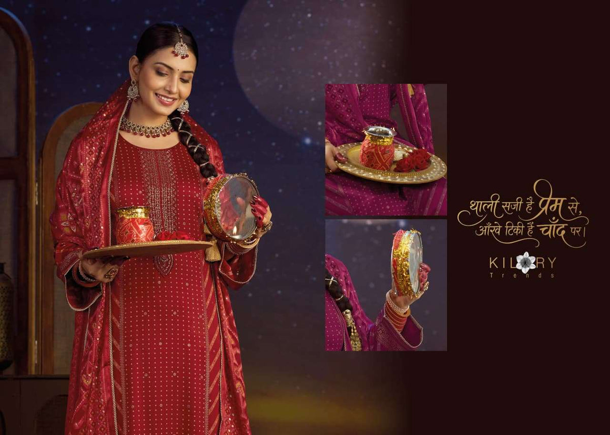 Kilory Shrungar Pure Gajji Silk Dress Material