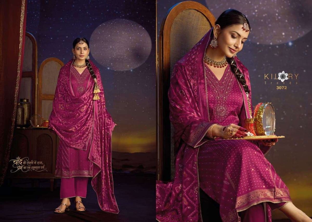Kilory Shrungar Pure Gajji Silk Dress Material