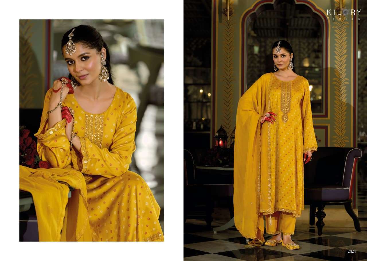 Kilory Sone Ki Dor Pure Gajji Silk Dress Material